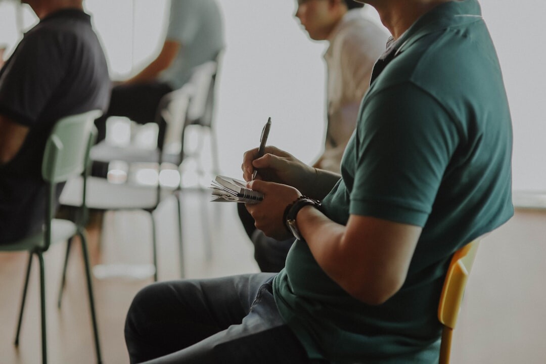 person speaking confidently in meeting
