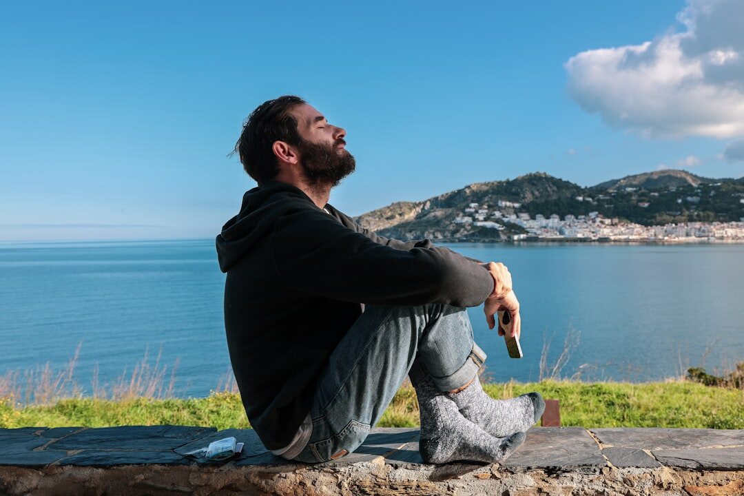 man reflecting on personal development