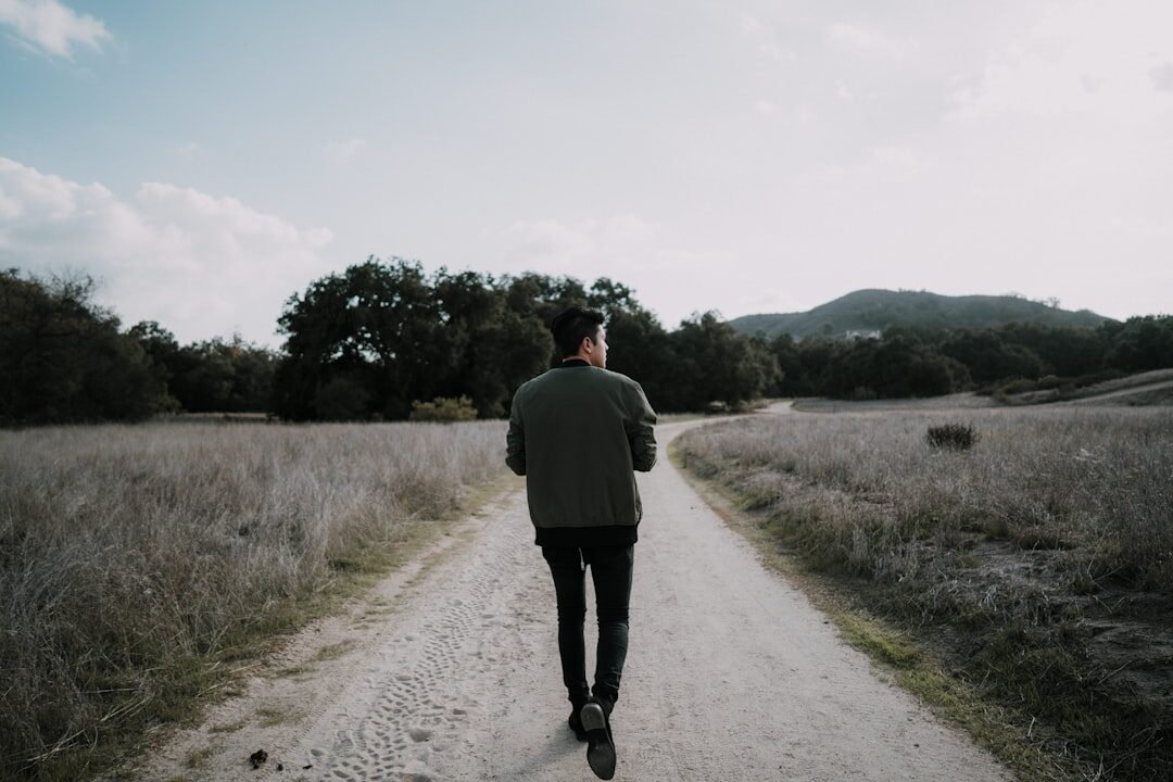 person on personal growth path