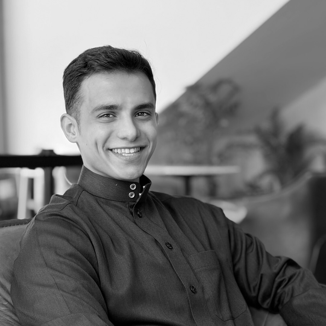 Portrait of a smiling Brazilian man in casual business attire