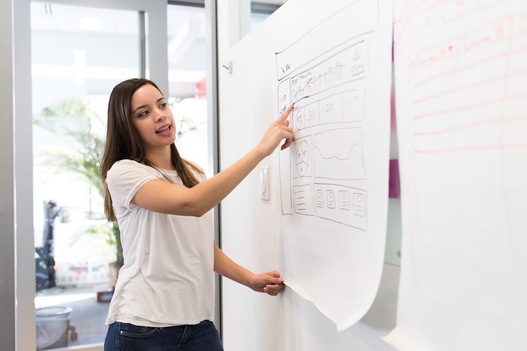 person presenting ideas clearly