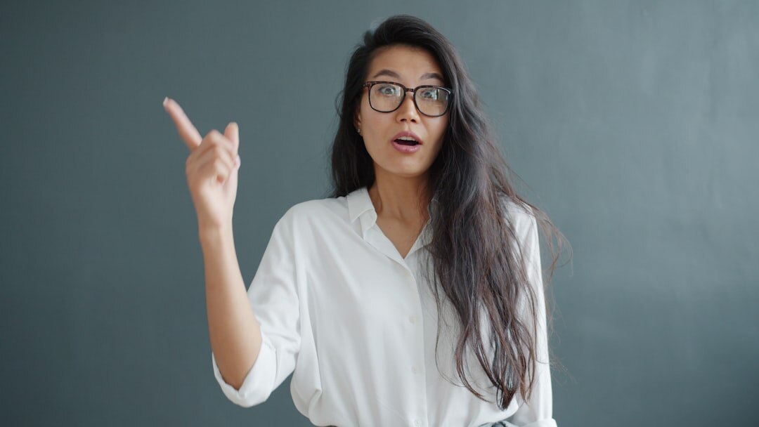 person presenting ideas clearly